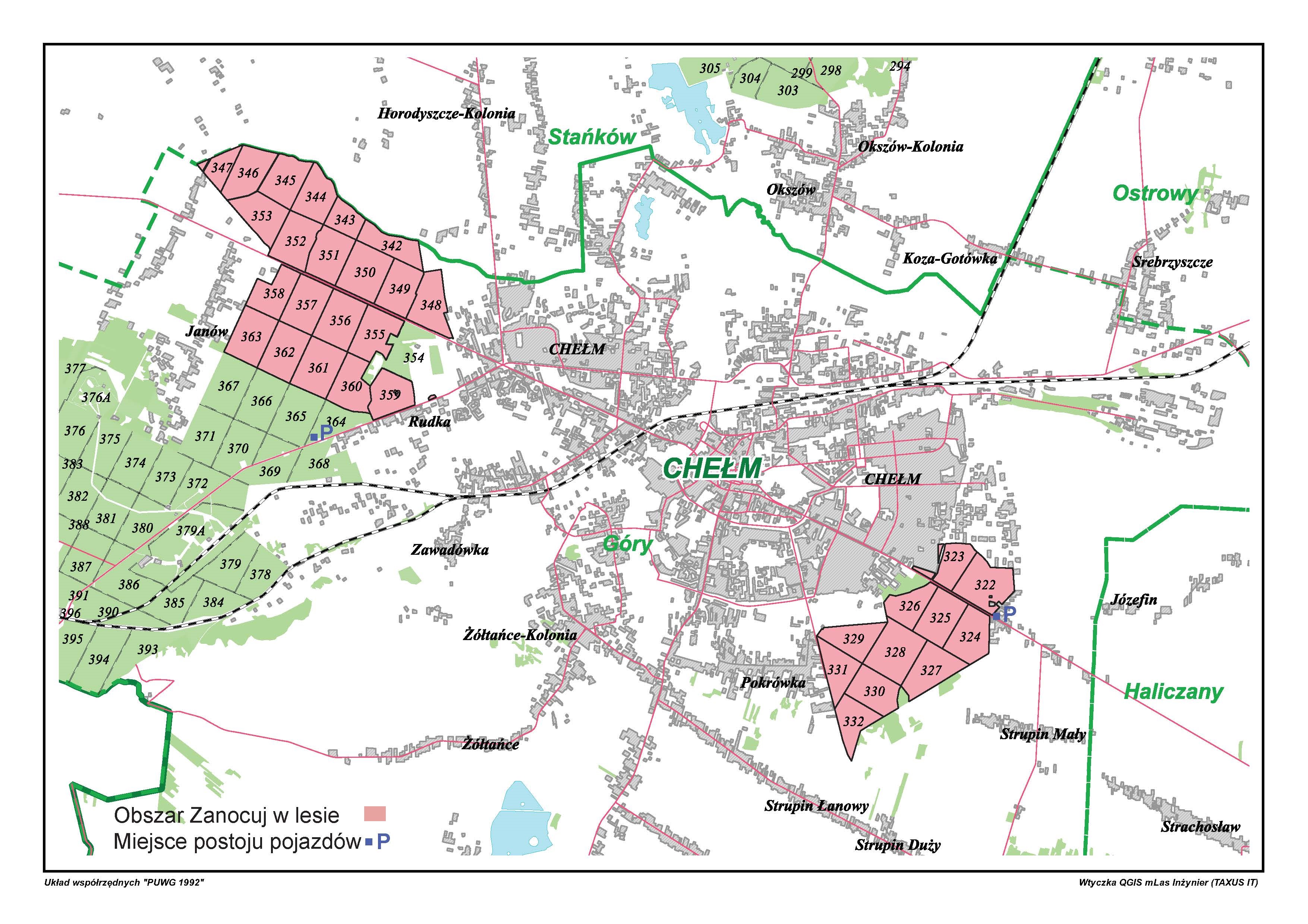 Mapa obszaru 1